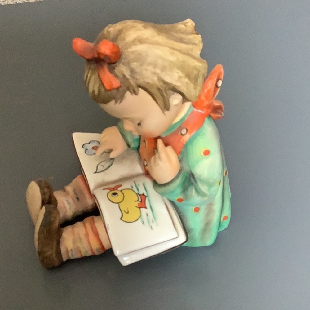 Goebel Red and Green Ceramic Figurine Art
